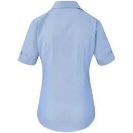 Ladies Short Sleeve Northampton Shirt Sky Blue Back